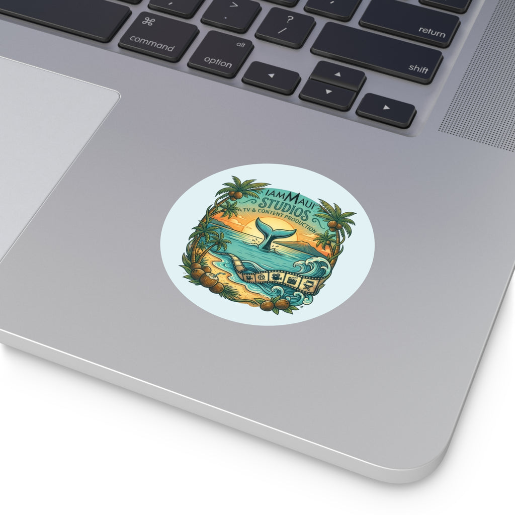 IAMMAUI® Studios Round Vinyl Sticker — Island Edition