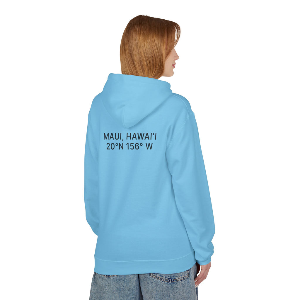 IAMMAUI® Premium Island Hoodie — "Maui Coordinates"  Oeko-Tex® Certified Comfort