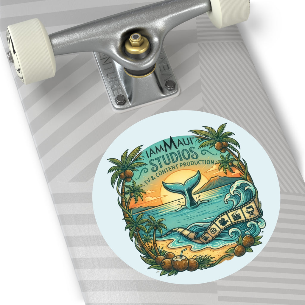 IAMMAUI® Studios Round Vinyl Sticker — Island Edition