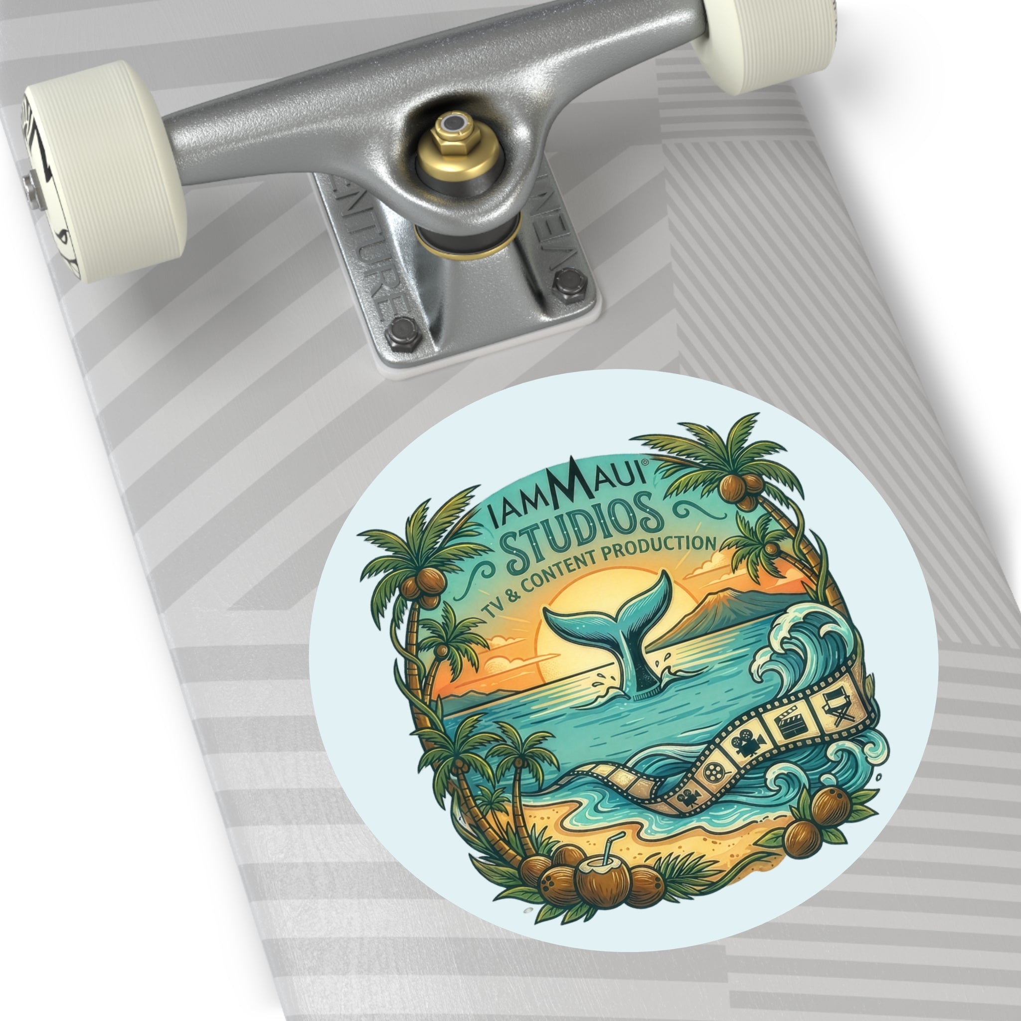 IAMMAUI® Studios Round Vinyl Sticker — Island Edition