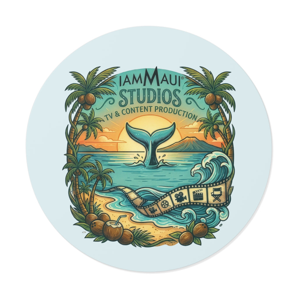 IAMMAUI® Studios Round Vinyl Sticker — Island Edition